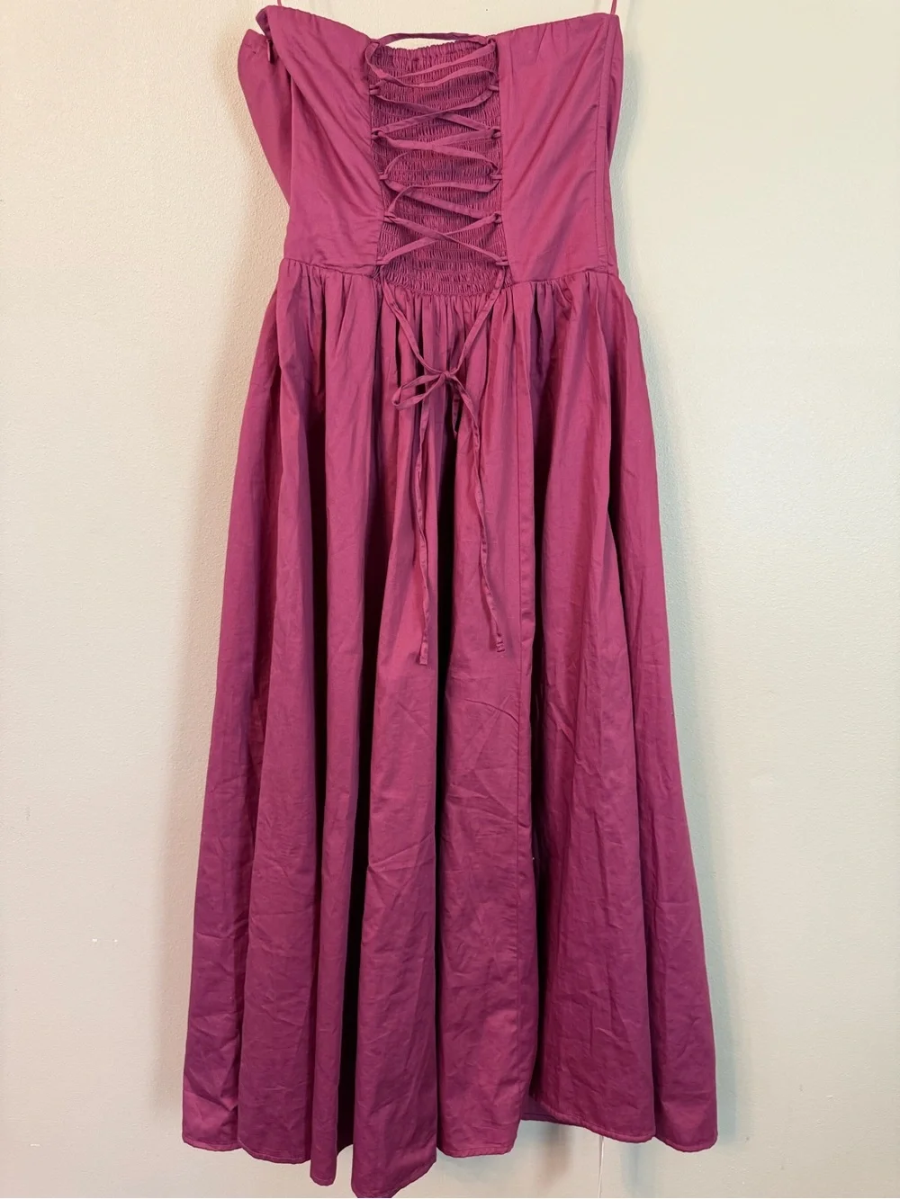 Abercrombie Bra-Free Dipped Waist Midi Dress Violet Size S